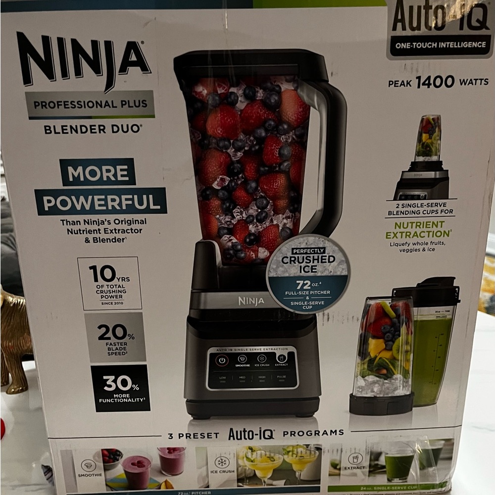 Ninja BN751 Professional Plus DUO Bender,1400 Peak Watts.Great Blender brand-new